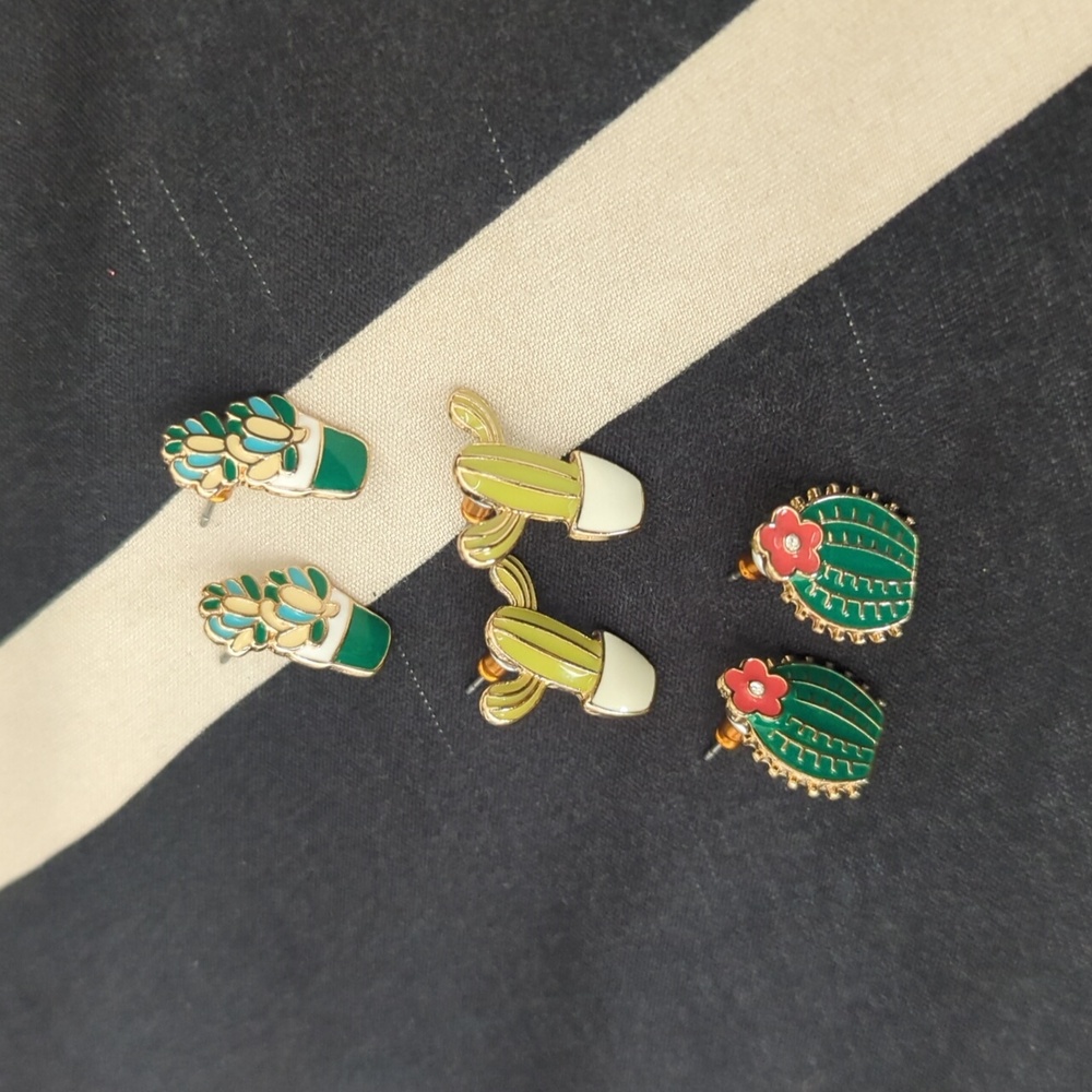 Pack of 3 Succulent Earrings